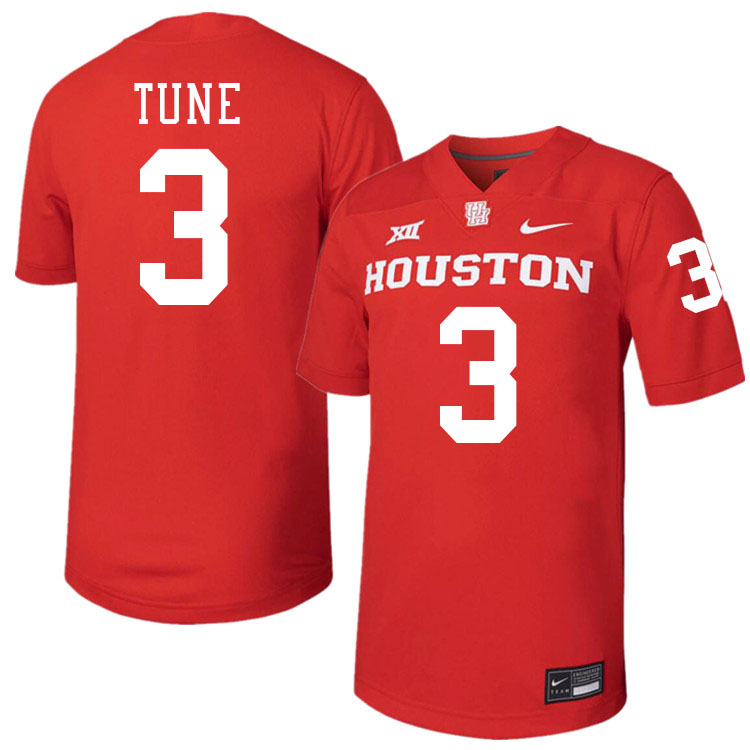 Clayton Tune Houston Jersey,Houston Cougars #3 Clayton Tune Jersey Youth College Uniforms-Red